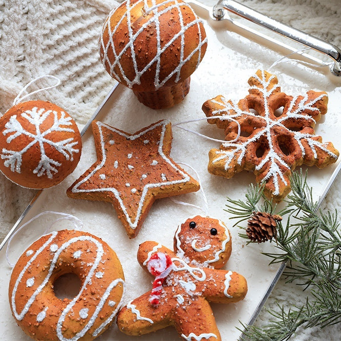 Ins Style Gingerbread Man Christmas Ball Pendant Christmas Tree Diy Internet Celebrity Ornaments