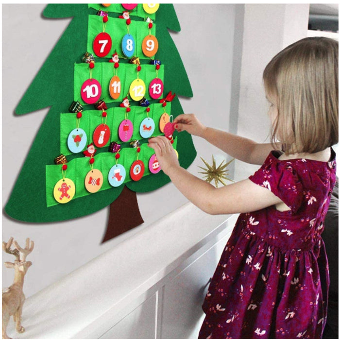 Felt Christmas Tree DIY Digital Three-Dimensional Christmas Decoration Printing Calendar Pendant Children's Toys