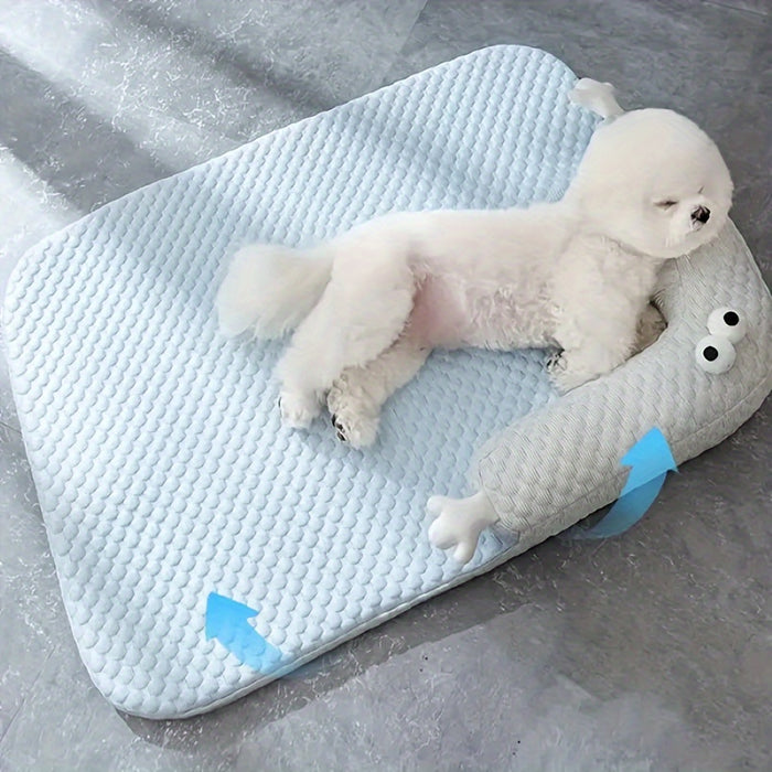 Refreshing Pet Bed With Big-eyed Monster Design Breathable Non Slip