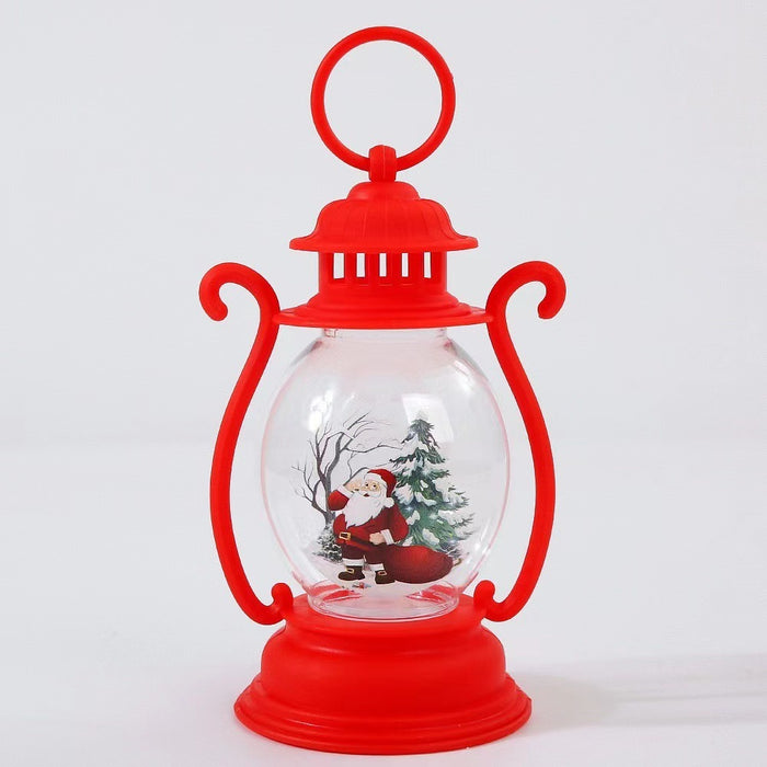 Christmas Decorations Light-emitting Portable Small Oil Lamp Desktop Ornaments