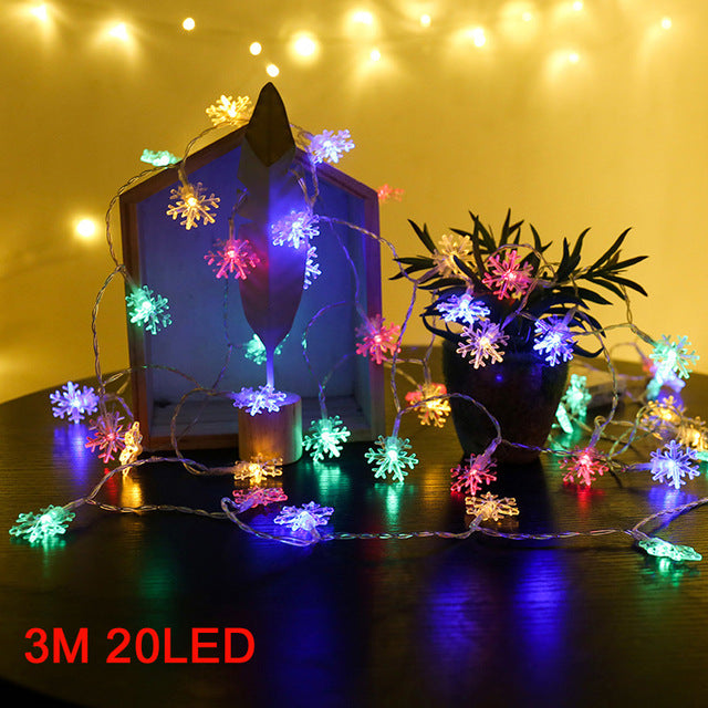 Snowman Christmas Tree LED Garland String Lights