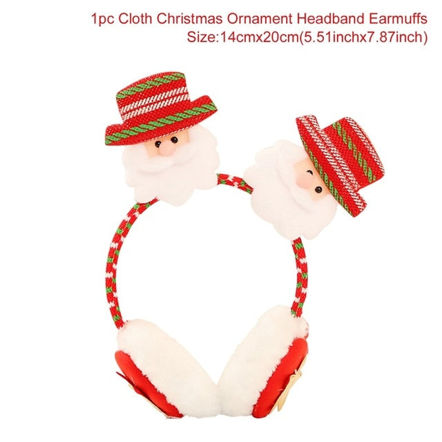 Santa Claus Snowman Christmas Headband Kids