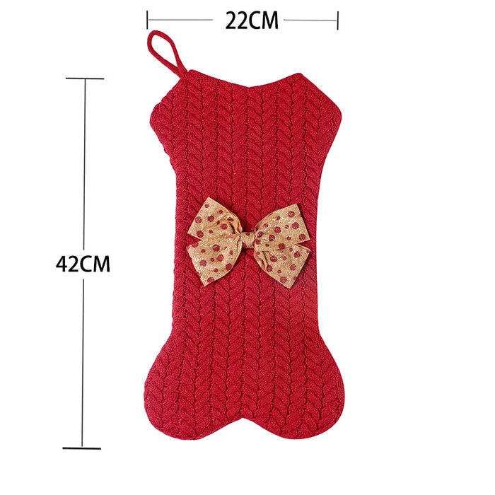 Christmas Decorations Knitting Wool Hanging Gift Bag Christmas Stockings Pendant Large Gift Bag