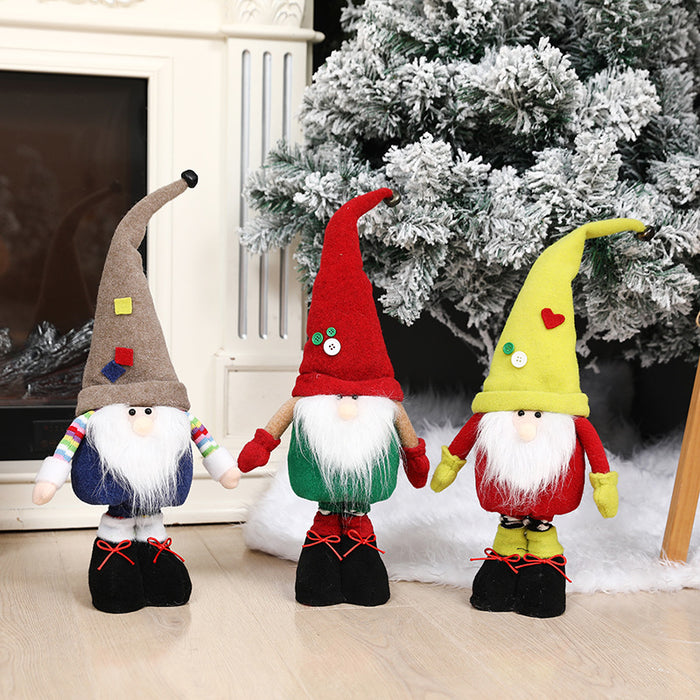 New Christmas decorations telescopic faceless doll ornaments standing Rudolph doll window set props