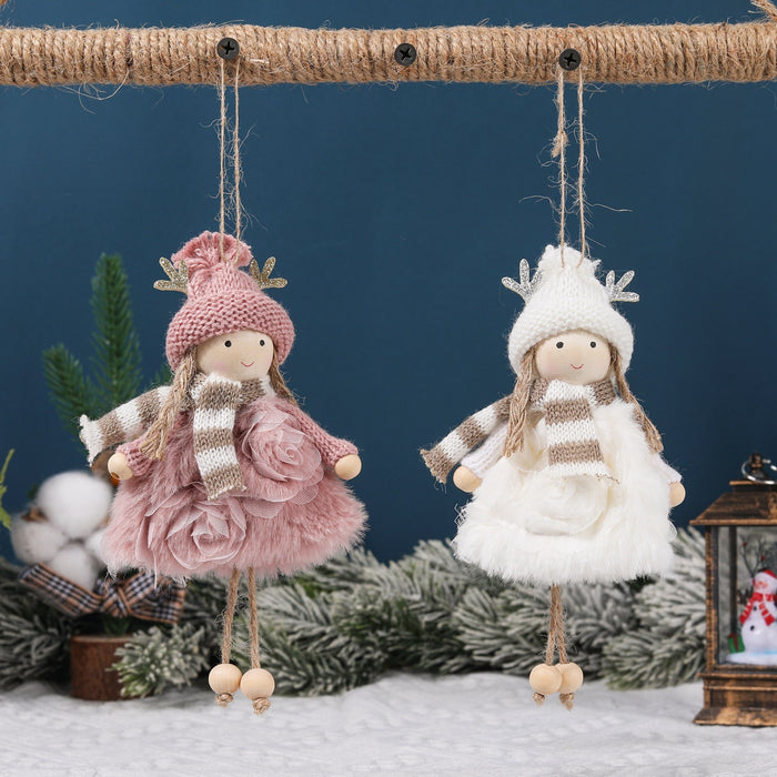 Christmas Decorations Ins Cute Wind Antlers Angel Girls' Doll Doll