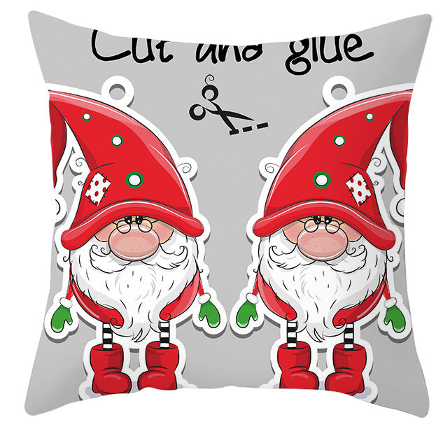 Christmas Pillow Cover Cute Peach Skin Fabric Cushion