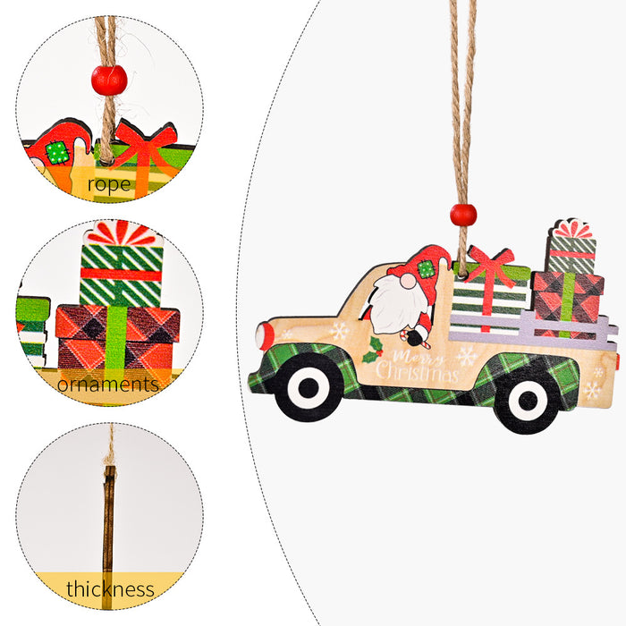 New Christmas Wood Car Pendant