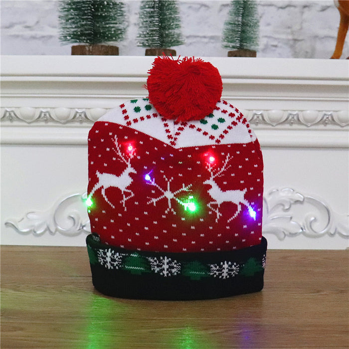 Christmas Decorations For Adults And Children Knitted Christmas Hats