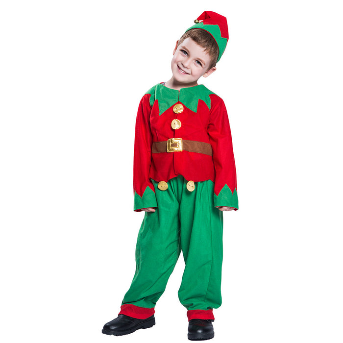 Festive Home Atmosphere Party Costume Christmas Elf Combination