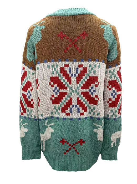 Knitted Cardigan Christmas Sweater Coat