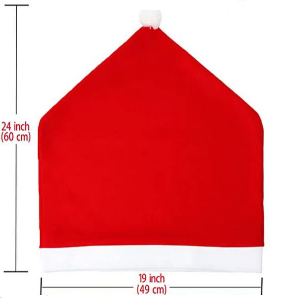 Red Velvet Christmas Chair Cover Christmas Decorative Chair Cover