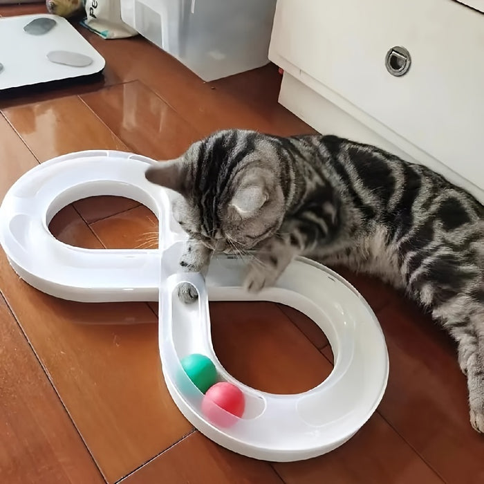 Cat Toys Self Hi To Relieve Boredom Cat Turntable Track Ball Kitten Teasing Cat Stick Pet Cat Consumption