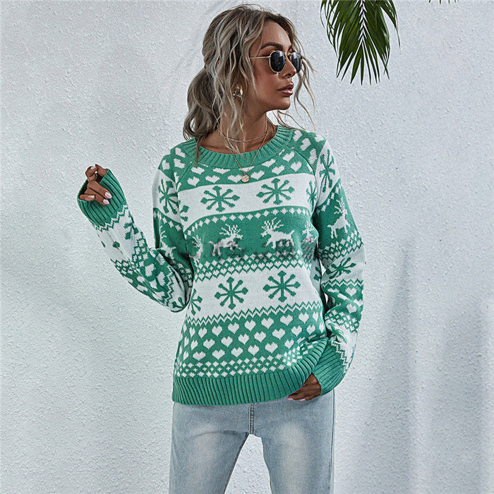 Women's Christmas Snowflake Pullover Women's Sweater