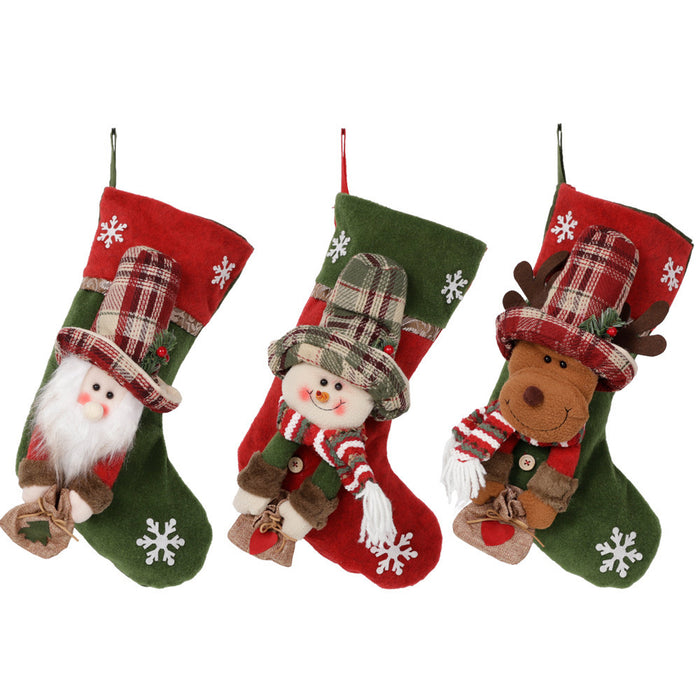 Christmas Decorations Candy Socks Gift Bag Hanging Ornaments