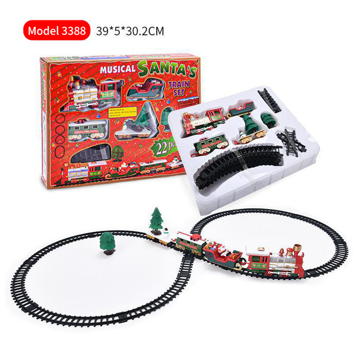 Christmas Electric Assembled Rail Car Small Train