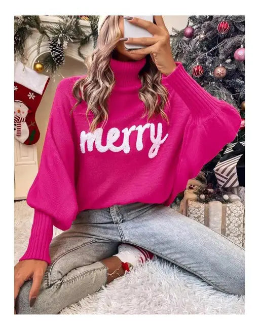 Women Woolen Sweater Christmas Pullover