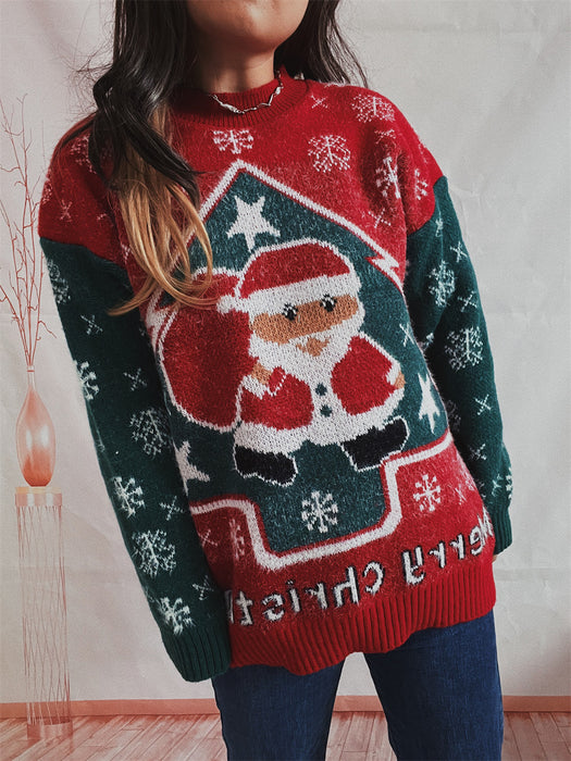 Christmas Long Sleeve Knitted Pullover