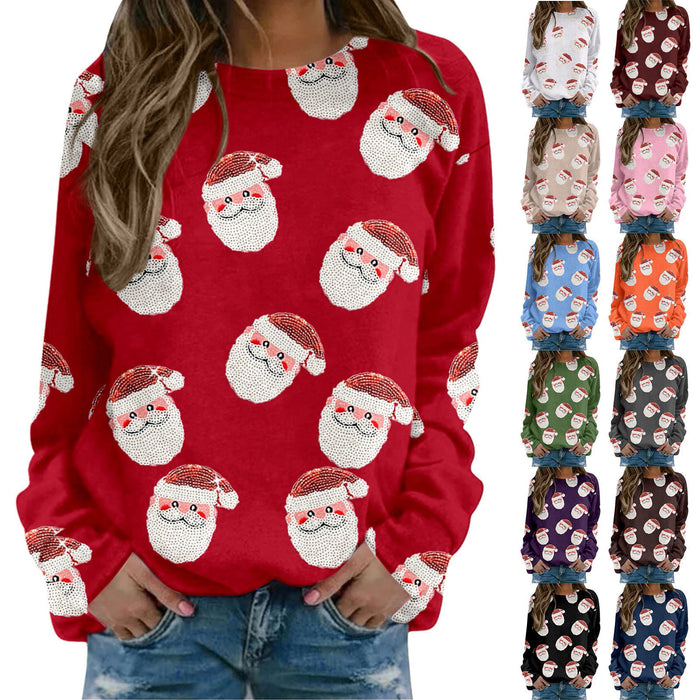 Christmas Jumper Winter christmas Sweater  Sweater Pullover Print Top