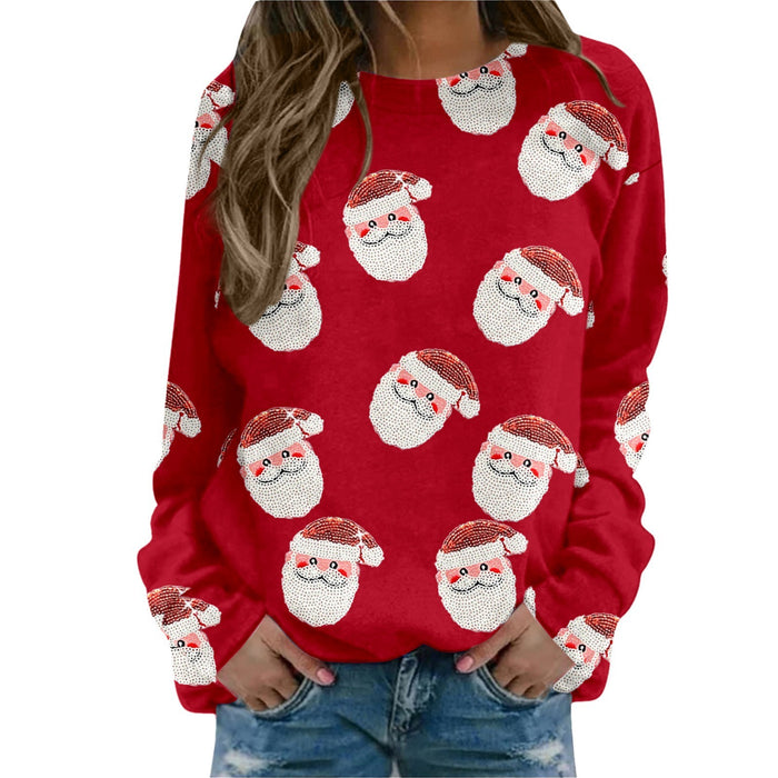 Christmas Jumper Winter christmas Sweater  Sweater Pullover Print Top