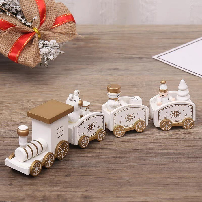 Christmas Decorations Christmas Wooden Small Train