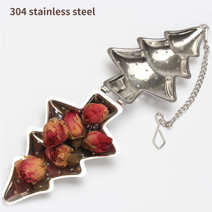 Christmas Tree Tea Strainer Chain 304 Stainless Steel Tea Leak Creative Tea Maker Tea Strainer Tea Separation