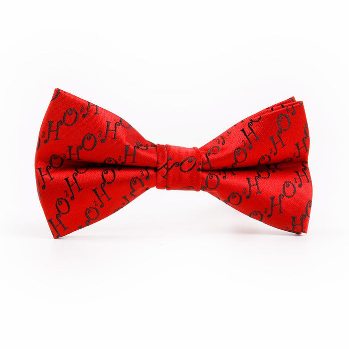 Christmas Bow Tie Men's Holiday Christmas Tree Snowflake Pattern Bow Tie