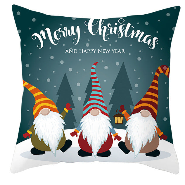 Christmas Pillow Cover Cute Peach Skin Fabric Cushion