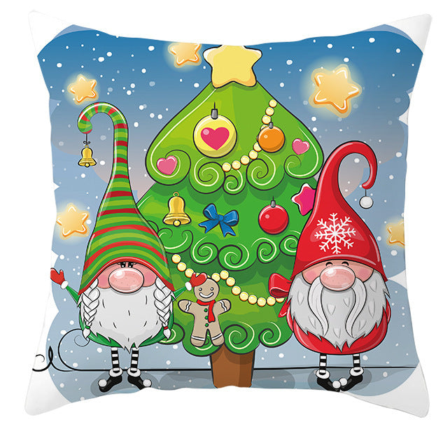 Christmas Pillow Cover Cute Peach Skin Fabric Cushion