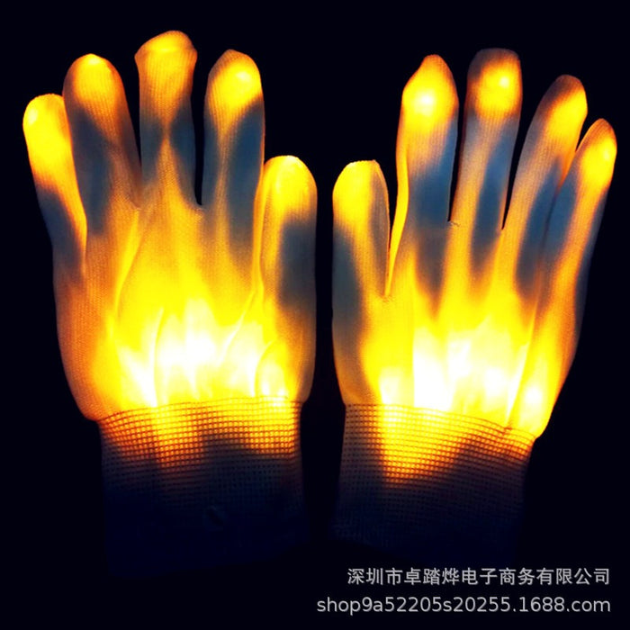 Christmas Gift Halloween Colorful Glove Rainbow Glove LED Glove Fluorescent Dance Glove