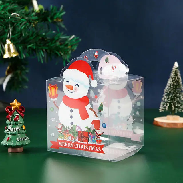 1Pc Transparent PVC Christmas Gift Box