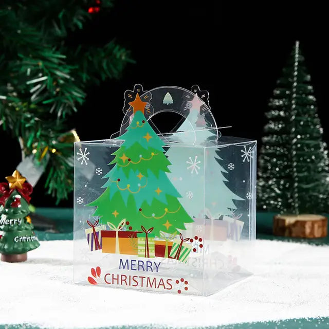 1Pc Transparent PVC Christmas Gift Box