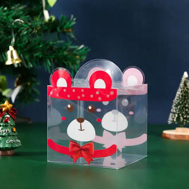 1Pc Transparent PVC Christmas Gift Box