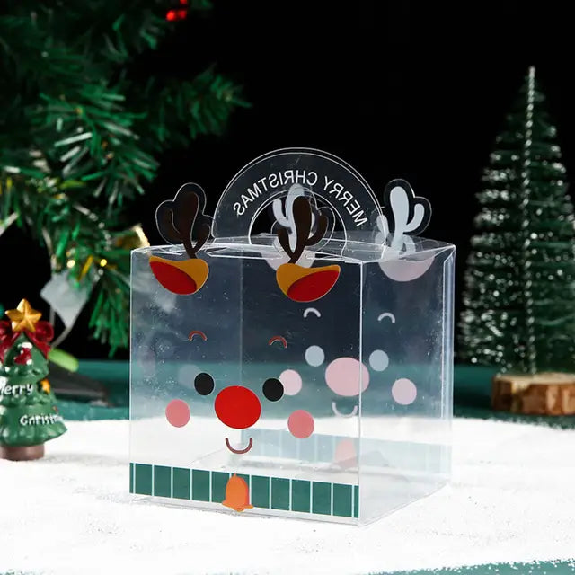 1Pc Transparent PVC Christmas Gift Box