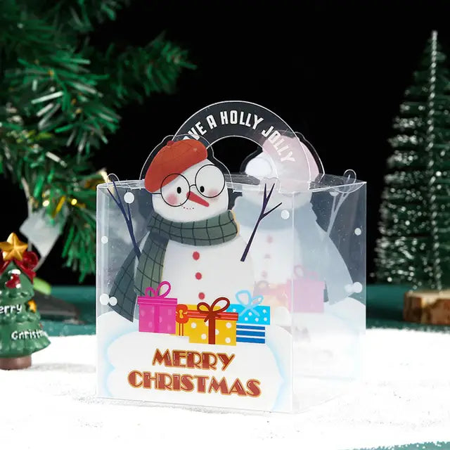 1Pc Transparent PVC Christmas Gift Box