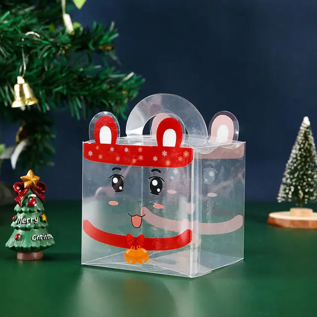 1Pc Transparent PVC Christmas Gift Box