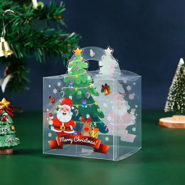 1Pc Transparent PVC Christmas Gift Box