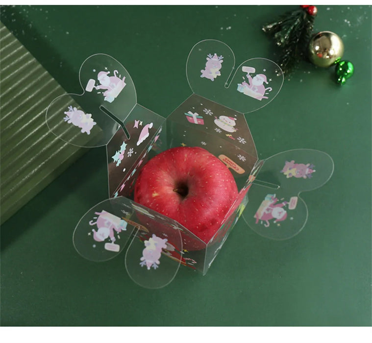 1Pc Transparent PVC Christmas Gift Box