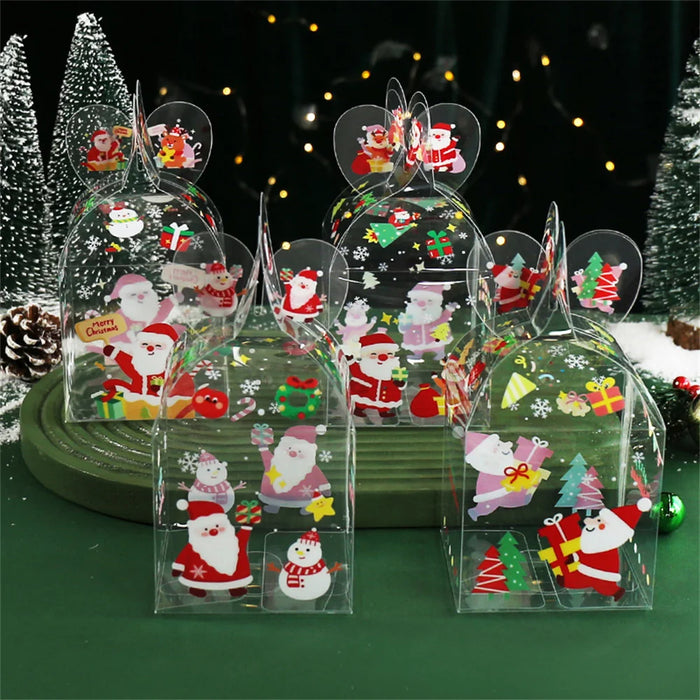 1Pc Transparent PVC Christmas Gift Box