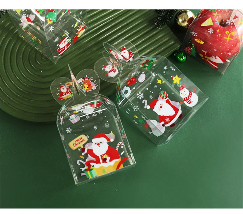 1Pc Transparent PVC Christmas Gift Box