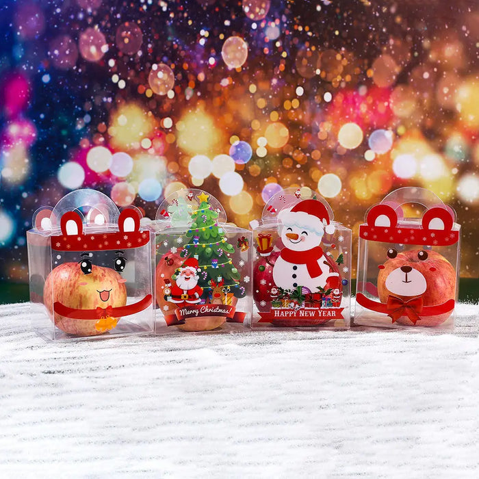 1Pc Transparent PVC Christmas Gift Box