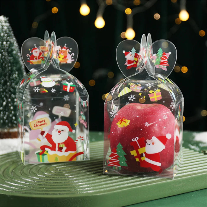 1Pc Transparent PVC Christmas Gift Box