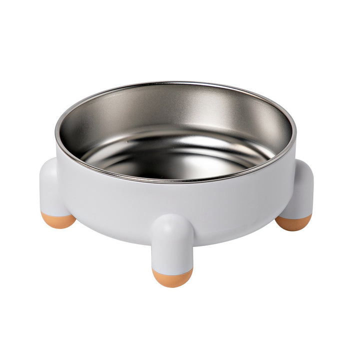 Non-slip Stainless Steel Bowl Food Anti-overturn For Pets Not Black High Foot