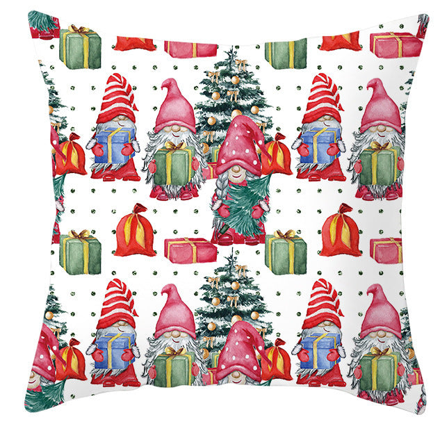 Christmas Pillow Cover Cute Peach Skin Fabric Cushion