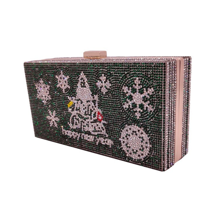 Clutch bag rhinestone christmas bag messenger bag