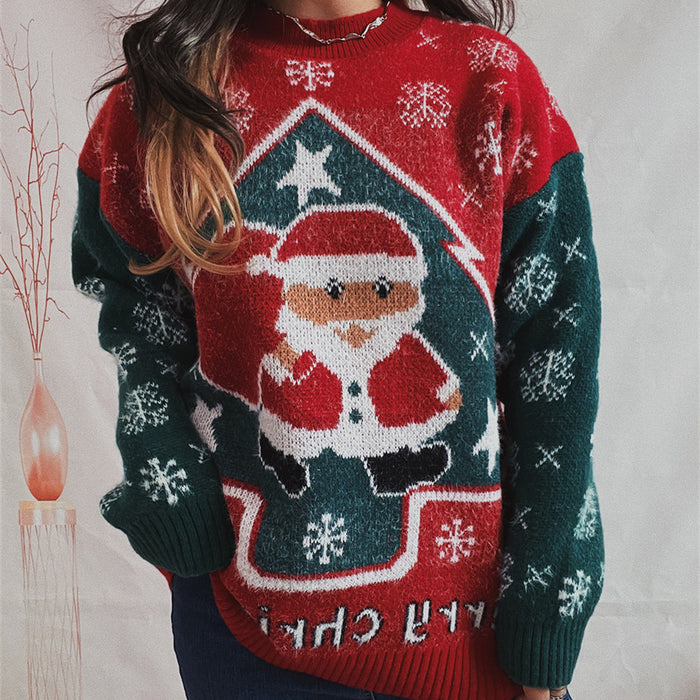 Christmas Long Sleeve Knitted Pullover