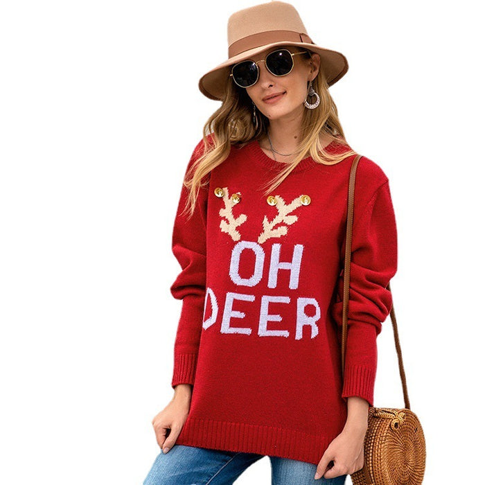 Women's Christmas Long Sleeved Pullover