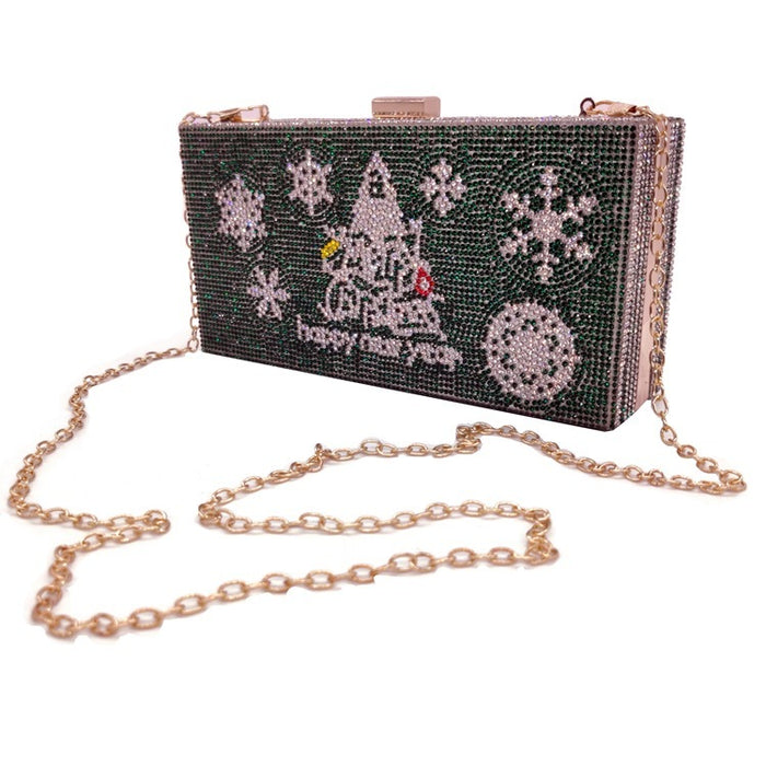 Clutch bag rhinestone christmas bag messenger bag