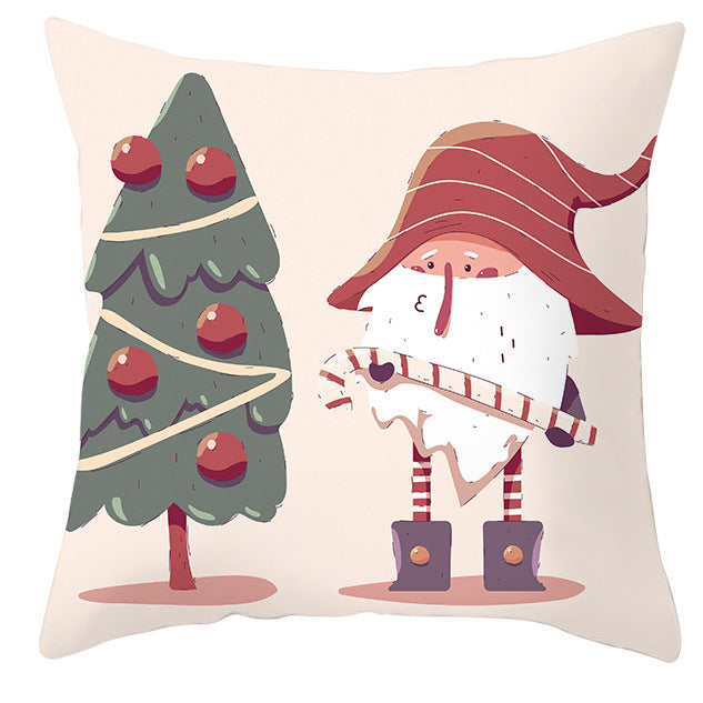 Christmas Pillow Cover Cute Peach Skin Fabric Cushion