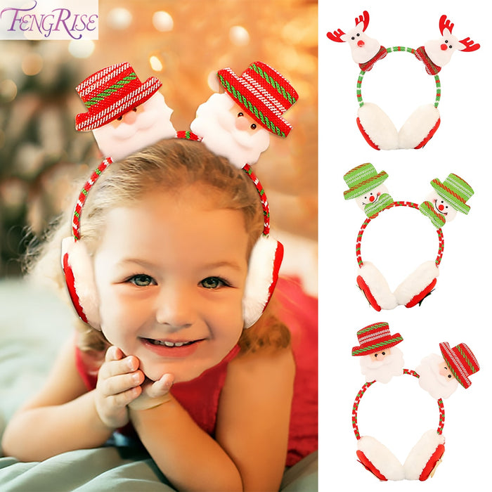 Santa Claus Snowman Christmas Headband Kids