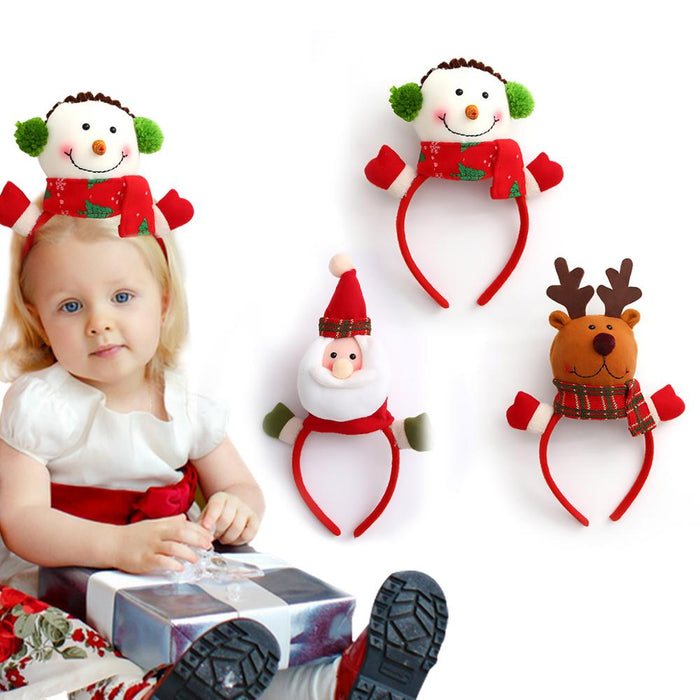 Santa Claus Snowman Christmas Headband Kids